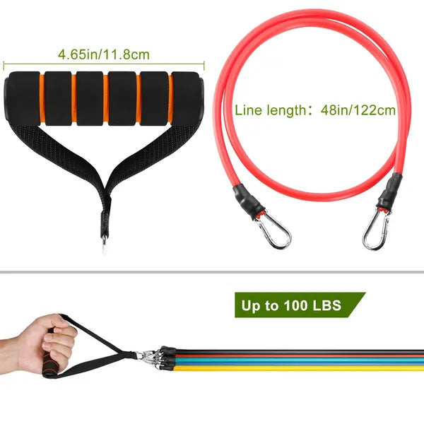 Multi-Level Resistance Bands Set for Versatile Strength Training
