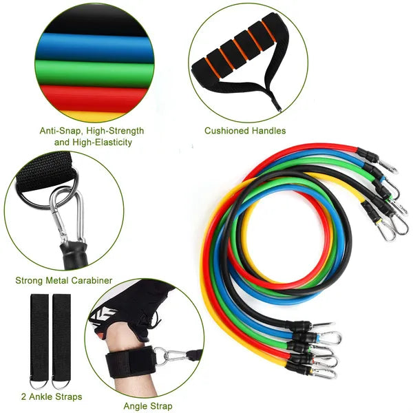 Multi-Level Resistance Bands Set for Versatile Strength Training